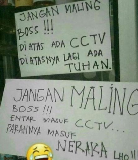 Peringatan Jangan Mencuri